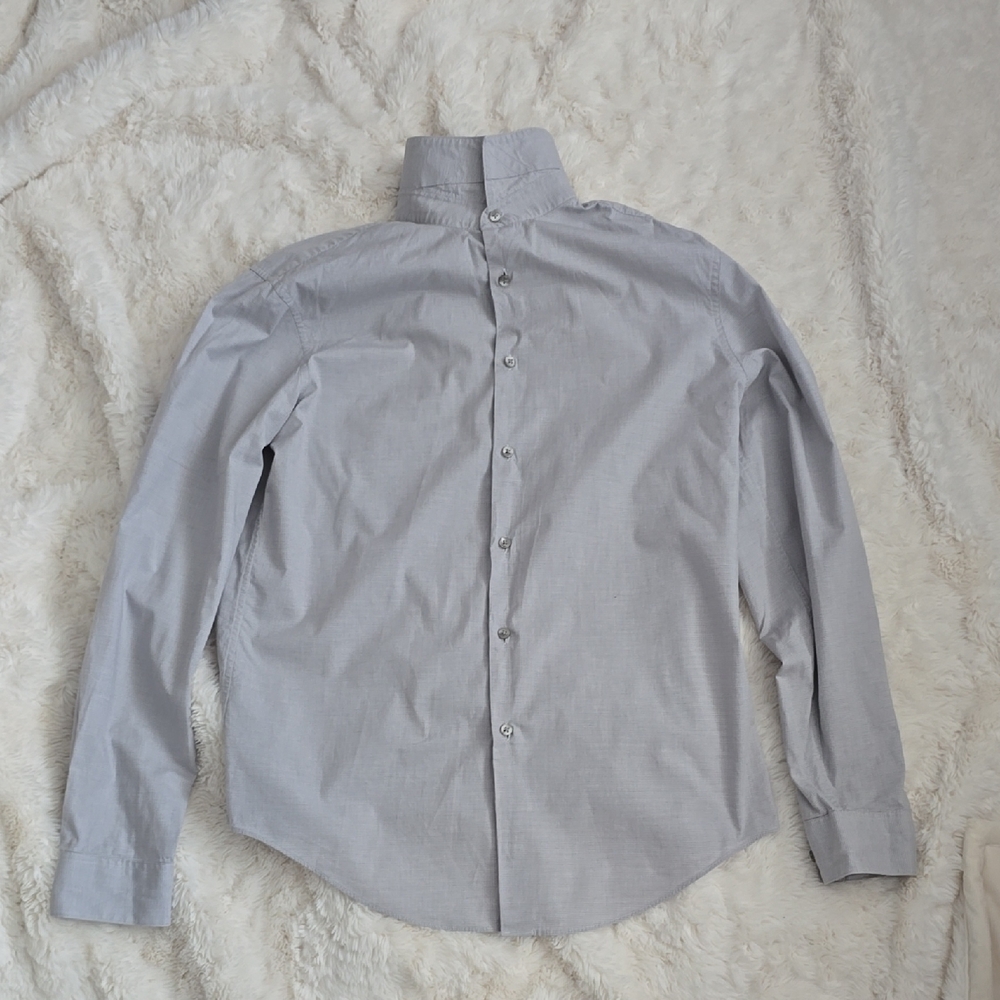 Calvin Klein Gray Men's Long Sleeve Dress Shirt Size:L